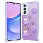 Samsung Galaxy A05S Kılıf Figürlü ve İnce Simli Şık Mellila Premium Kapak