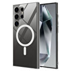 Samsung Galaxy S25 Ultra Kılıf Magsafeli Şeffaf Zyla Pc Sert Silikon Kapak