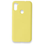 Samsung Galaxy A11 Kılıf İçi Kadife Kaplı Nano Silikon Kapak - Sarı