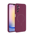 Samsung Galaxy A25 Kılıf Magsafeli Premium Meta Silikon Kapak