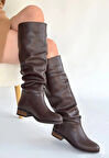BİÇOMİ Winda Kahverengi Cilt Körüklü Çizme
