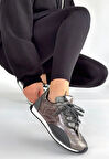 BİÇOMİ Ranu Platin Cilt Paraşüt Detaylı Bağcıklı Spor Ayakkabı