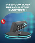 Bt22 Kask Bluetooth Kulaklık Su Geçirmez Motosiklet İletişim Sistemi