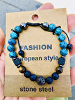 Doğal Taş Stone Steel Bileklik Zooying bileklik