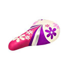 Sarissa Orijinal Kız Çocuk Bisiklet Selesi 16-20 Jant Uyumlu Çiçek Desenli Beyaz Pembe Lila Renk