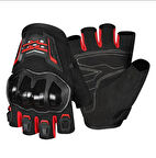 Ones Again Mg14D Su Geçirmez Parmaksız Motosiklet Eldiveni Kırmızı M Beden