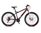 Kron VORTEX 5.0 26 Jant 21 Vites Mekanik Disk Çelik Dağ Bisikleti Siyah Kırmızı Vitesli Bisiklet