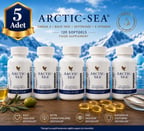 Forever Arctic Sea Omega-3 Balık Yağı ve E Vitamini İçeren Takviye Edici Gıda 5 x 120 Softgel