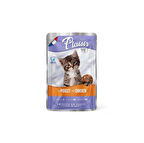 Plaisir Pouch Kitten Soslu Tavuk Eti Parçalı Yavru Kedi Yaş Maması 100 Gr