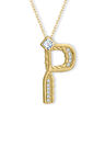 Altın Burgu Kenar P Harf Kolye