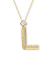 Altın Burgu Kenar L Harf Kolye