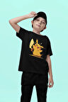Pokemon Pikaçu Baskılı Unisex Çizgi Film Çocuk Tişört (1-12 Yaş)