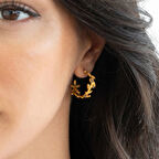 "Zeytin Dalı" Altın Küpe