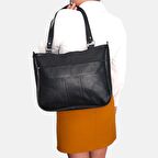 Lederax Hakiki Deri El ve  Omuz Çantası Anne Çantası LD403