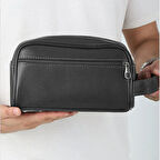 Lederax Hakiki Deri El Çantası Seyahat Çantası Kozmetik Çantası Tıraş Çantası Asker Çantası LD600