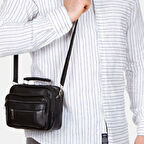 Lederax Hakiki Deri Kasalı Yatay El Çantası Küçük Boy LD607