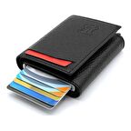 Lederax Para Gözlü Mekanizmalı Suni Deri Erkek Kartlık Cüzdan