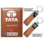 Plakanıza Özel Tata Logolu Taba Ruhsat Kabı ve Anahtarlık