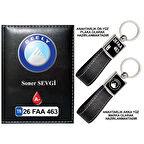 Plakanıza Özel Geely Logolu Siyah Ruhsat Kabı ve Anahtarlık