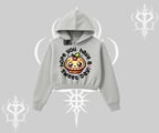 Sweet Day Cupcake Baskılı Kapşonlu Crop Sweatshirt
