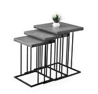 Elit C Zigon Sehpa 3'lü Metal Ayak