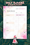 Daily Planner Note | Günlük Hatırlatıcı Planlayıcı, Haftalık Ajanda, Aylık Defter | A5 50Syf 15*21cm