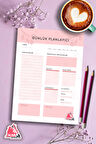 Günlük Planlayıcı Hatırlatıcı | Daily Planner Note, Haftalık Ajanda, Aylık Defter | A5 50Syf 15*21cm