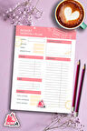 Budget Planner |  Bütçe-Hedef  Planner, Haftalık Ajanda, Aylık Defter | A5 50Syf 