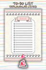 Cute  To Do List Planner | Daily Goals, Haftalık Ajanda, Aylık Defter | A5 50Syf 15*21cm
