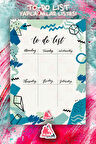 Daily To Do List Planner | Daily Goals, Haftalık Ajanda, Aylık Defter | A5 50Syf 15*21cm