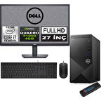Dell Vostro 3910 MT Intel Core I7 12700 16GB 256GB SSD 27" FHD Windows 11 Pro QUADRO T1000-4GB Masaüstü Bilgisayar 27N3910T1000P06 + Zetta USB Bellek