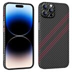 Polham 0.6mm Karbon Fiber Phone 14  Plus 6.7 Kılıf, Darbe Emici, Mat, Karbon Fiber Kılıf