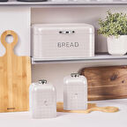 Karaca Elmas Karbon Çelik Ekmek Kutusu Saklama Kabı Hediyeli Krem