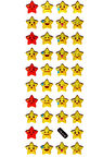 Sticker Kabartmalı Sticker Defter, Planlayıcı Etiket - (cb-516) 16x7 cm- Emoji Yıldız