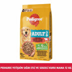 PEDİGREE YETİŞKİN SIĞIR ETLİ VE SEBZELİ KURU MAMA 12 KG