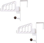 Microcase Sert ABS Plastik Kapı Arkası Döner Başlıklı Kancalı Takı Eşya Çanta Şapka Kıyafet Askısı 2 Adet -BEYAZ AL5015