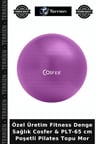 Özel Üretim Fitness Denge Sağlık Cosfer & PLT-65 cm Poşetli Pilates Topu Mor