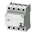 Siemens A Tipi 4X125A 30Ma Trifaze, 3 Faz + Nötr Kaçak Akım Koruma Rölesi
