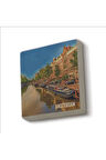 Amsterdam Görseli Baskılı Taş Magnet 5X5