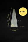 Dekoratif Boyanabilir 5 Adet 3 cm Eğimli Polistren Duvar Çıtası