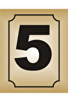 3cmx5cm Kapı Numarası , Masa, Dolap No ,aliminyum Metal Numara Arkası Yapışkanlı GOLD RENK
