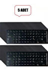 5 Adet Türkçe F Klavye Etiketi Laptop Pc Sticker Kaliteli Pvc-Keyboard Sticker PVC Harf Çıkartmaları