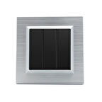 Asyagrup Ovivo Quantum Gümüş Üçlü Anahtar - Çerçeve Dahil