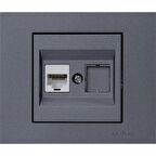 Asyagrup Ovivo Füme Nümeris Telefon Prizi Çerçeve Dahil