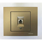 Asyagrup Ovivo Titanyum Nümeris Telefon Prizi - Çerçeve Dahil