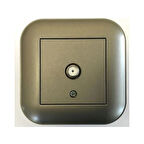 Asyagrup Ovivo Loft Antrasit Uydu Anten Prizi - Çerçeve Dahil