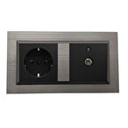 Asyagrup Ovivo Quantum Bakır İkili Set Priz - Uydu - Çerçeve Dahil