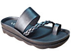 VOGA 1724 SİYAH CİLT PARMAK ARASI COMFORT CASUAL ANATOMİK TERLİK