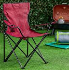 Bronzy Katlanır Kamp Sandalyesi Bordo