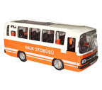 Oyuncak Işıklı Sesli 1/36 Çek Bırak Turuncu Halk Otobüsü
